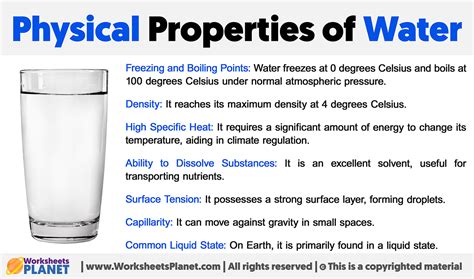 what are the physical properties of water quality